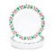 Juvale 24 Pack Reusable Plastic Christmas Plates, 9 Inches Mistletoe and Holly Berry Design for Holiday Party Supplies, Christmas Dinnerware for Christmas Parties and Family Gatherings